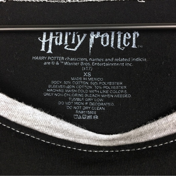 HARRY POTTER Shirt Baseball T Shirt 3/4 Sleeve Gryffindor Team Captain Raglan XS - Picture 6 of 9